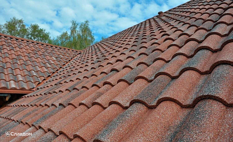 Объект из Композитная черепица AeroDek Композитная черепица рядовая AeroDek Firenze цвет Средиземноморская терракота