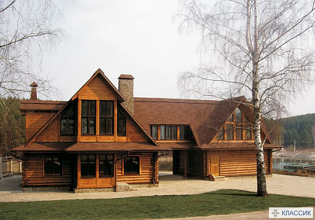 Объект из Гибкая черепица Tegola Nordland Классик коричневая с отливом