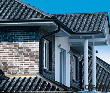 Объект из Керамическая черепица Creaton PREMION NOBLESSE kristall-schwarz glasiert