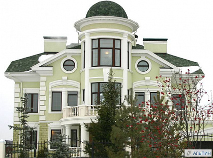 Объект из Гибкая черепица Tegola Nordland Альпин зеленая с отливом