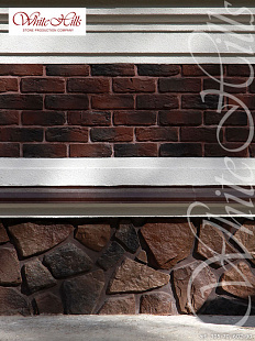 Объект из Облицовочные камни White Hills Искусственный декоративный камень Whitehills Бремен брик 305-70