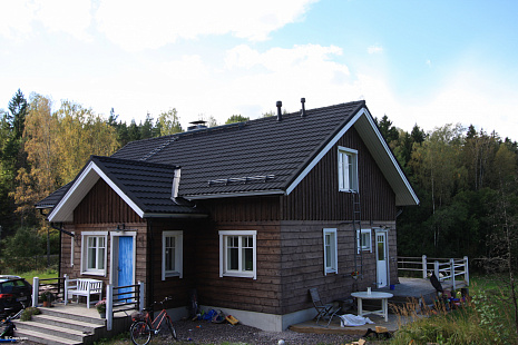 Объект из Композитная черепица AeroDek Композитная черепица рядовая AeroDek Tradition цвет Антрацит