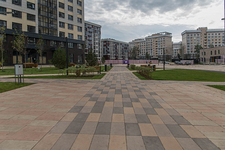 Объект из Брусчатка BRAER Тротуарная плитка Сити, Color Mix "Рассвет"