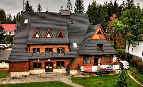 Объект из Композитная черепица AeroDek Композитная черепица рядовая AeroDek Robust цвет Черный бриллиант