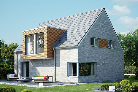 Объект из Керамическая черепица Roben Bergamo серый матовый