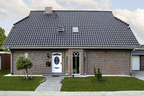 Объект из Керамическая черепица Roben Limburg синевато-серый (антрацит)