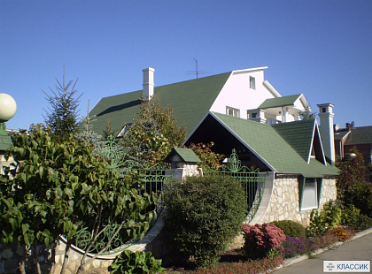 Объект из Гибкая черепица Tegola Nordland Классик зеленая с отливом