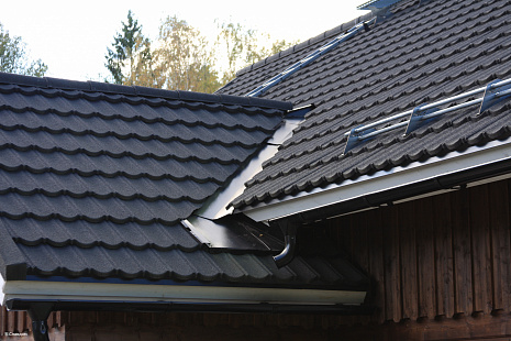 Объект из Композитная черепица AeroDek Композитная черепица рядовая AeroDek Tradition цвет Антрацит