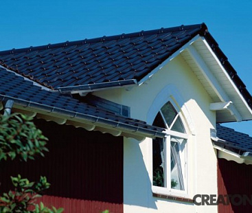 Объект из Керамическая черепица Creaton MAGNUM NUANCE schwarz engobiert