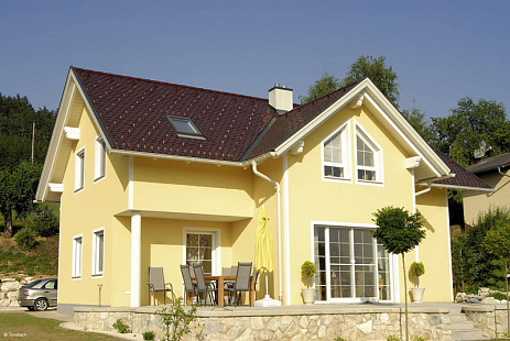 Объект из Керамическая черепица Tondach БОБРОВКА Глазурь Амадеус вишневая