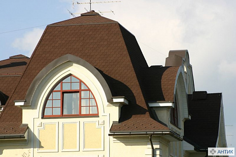 Объект из Гибкая черепица Tegola Nordland Антик коричневая с отливом