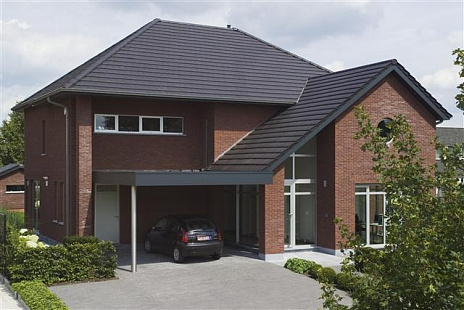 Объект из Керамическая черепица Koramic Actua 10 mattschwarz