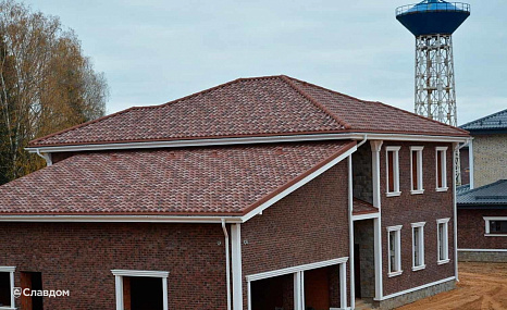 Объект из Композитная черепица AeroDek Композитная черепица рядовая AeroDek Firenze цвет Средиземноморская терракота