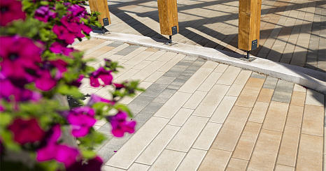 Объект из Брусчатка BRAER Тротуарная плитка Домино, Белый