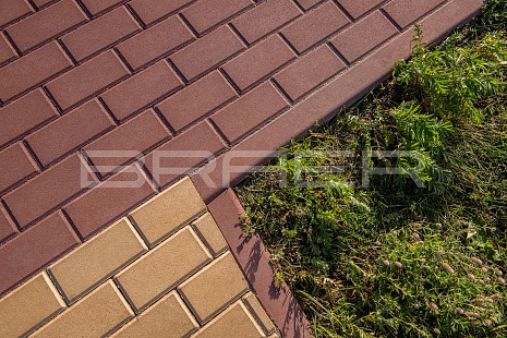 Объект из Брусчатка BRAER Тротуарная плитка «Прямоугольник» КРАСНЫЙ