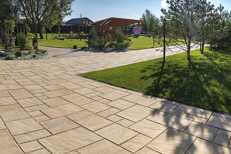 Объект из Брусчатка BRAER Тротуарная плитка Патио, Color Mix "Песчаник"