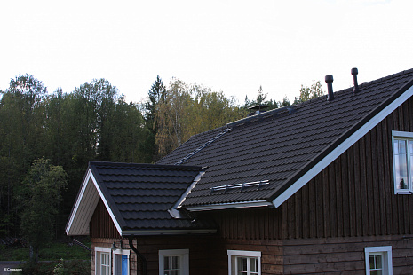 Объект из Композитная черепица AeroDek Композитная черепица рядовая AeroDek Tradition цвет Антрацит