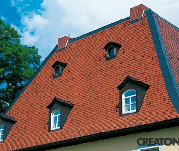 Объект из Керамическая черепица Creaton BIBER KLASSIK NUANCE geflammt engobiert