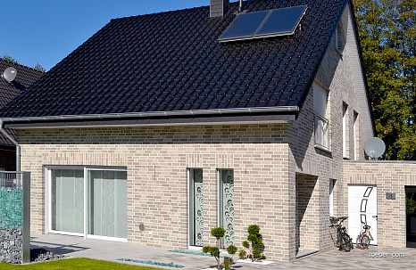 Объект из Керамическая черепица Roben Flandern Plus черная матовая глазурь