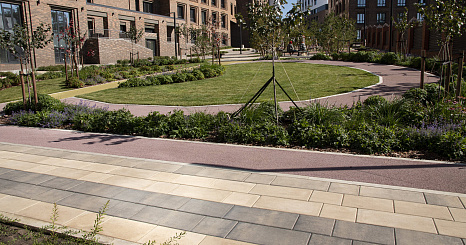 Объект из Брусчатка BRAER Тротуарная плитка Домино, Белый