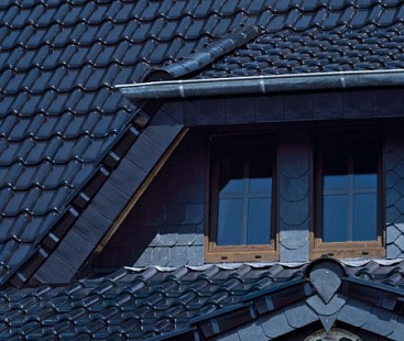 Объект из Керамическая черепица Creaton FUTURA FINESSE schwarz glasiert