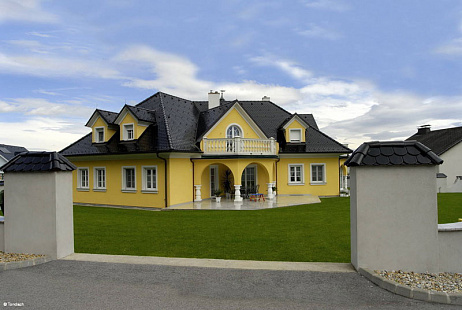 Объект из Керамическая черепица Tondach БОБРОВКА Глазурь Амадеус черная