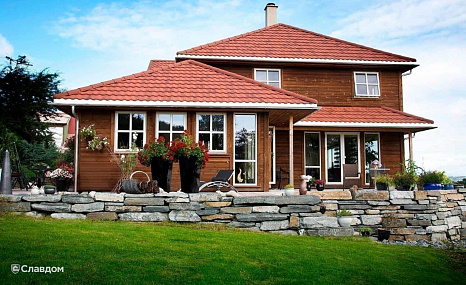 Объект из Композитная черепица AeroDek Композитная черепица рядовая AeroDek Tradition цвет Античный красный