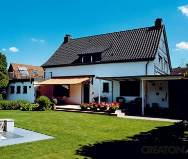 Объект из Керамическая черепица Creaton SINFONIE NUANCE schwarz matt engobiert