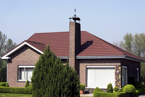 Объект из Композитная черепица AeroDek Композитная черепица рядовая AeroDek Tradition цвет Терракота