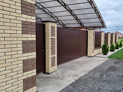 Объект из Облицовочный кирпич Керма Пшеничное лето Бархат ут. ст.