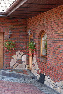 Объект из Кирпич Roben WASSERSTRICH  светлокрасный пестрый