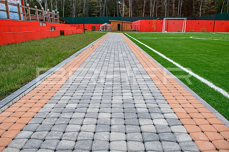 Объект из Брусчатка BRAER Тротуарная плитка «Классико круговая» Color Mix Тип 7 «ТУМАН»