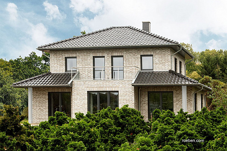 Объект из Кирпич Roben WIESMOOR светлосерый пестрый