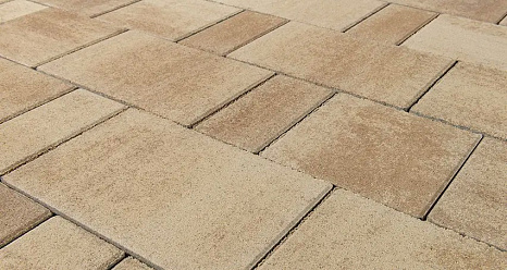 Объект из Брусчатка BRAER Тротуарная плитка Прямоугольник, Color Mix "Миндаль"
