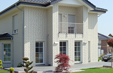 Объект из Облицовочный кирпич Roben ISLAND белый перламутровый