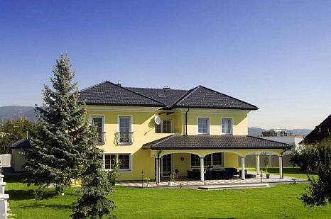 Объект из Керамическая черепица Tondach МУЛДЕ Глазурь Амадеус серая