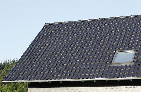 Объект из Керамическая черепица Roben Bari Синевато-серый (антрацит)