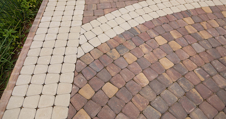 Объект из Брусчатка BRAER Тротуарная плитка Классико, Color Mix "Миндаль"