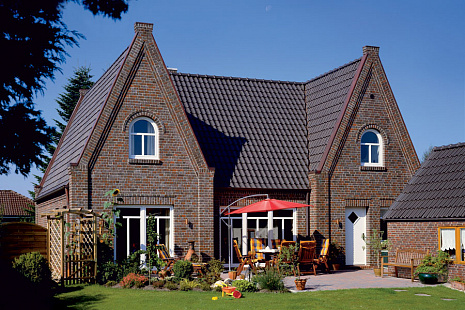 Объект из Керамическая черепица Roben Limburg синевато-серый (антрацит)