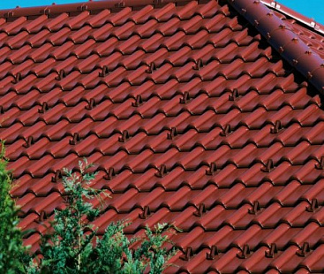 Объект из Керамическая черепица Creaton FUTURA NUANCE weinrot engobiert