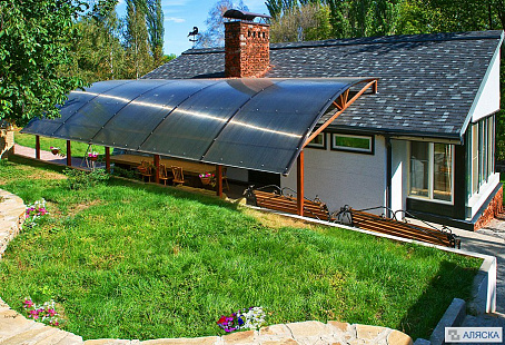 Объект из Гибкая черепица Tegola Nordland Аляска темный сланец