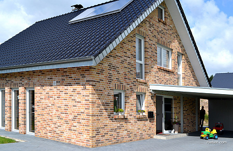 Объект из Керамическая черепица Roben Flandern Plus черная матовая глазурь