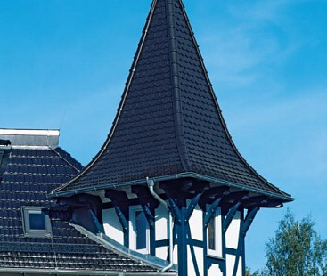 Объект из Керамическая черепица Creaton BIBER KLASSIK FINESSE schwarz glasiert