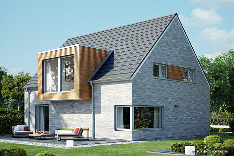 Объект из Клинкерный кирпич Roben FARO серо-пестрый