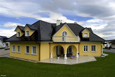 Объект из Керамическая черепица Tondach БОБРОВКА Глазурь Амадеус черная