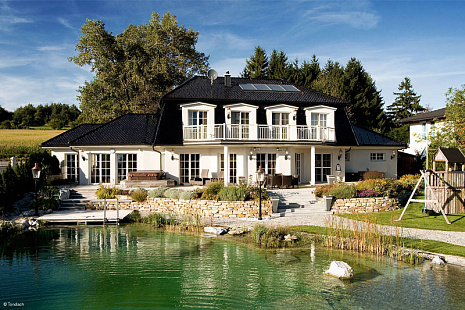 Объект из Керамическая черепица Tondach БОБРОВКА Глазурь Амадеус черная