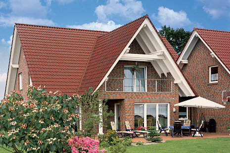 Объект из Керамическая черепица Roben Monza Plus медный красно-коричневый