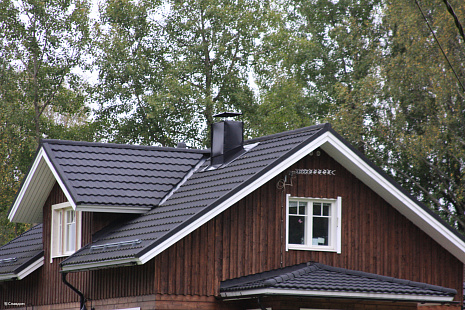 Объект из Композитная черепица AeroDek Композитная черепица рядовая AeroDek Tradition цвет Антрацит