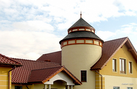 Объект из Керамическая черепица Roben Monza Plus Каштановый глянцевый ангоб