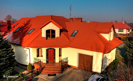 Объект из Композитная черепица AeroDek Композитная черепица рядовая AeroDek Tradition цвет Осенний каприз